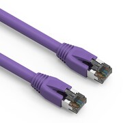 BESTLINK NETWARE CAT8 S/FTP Ethernet Network Cable 24AWG 2GHz 40G- 0.5ft- Purple 100350PU
